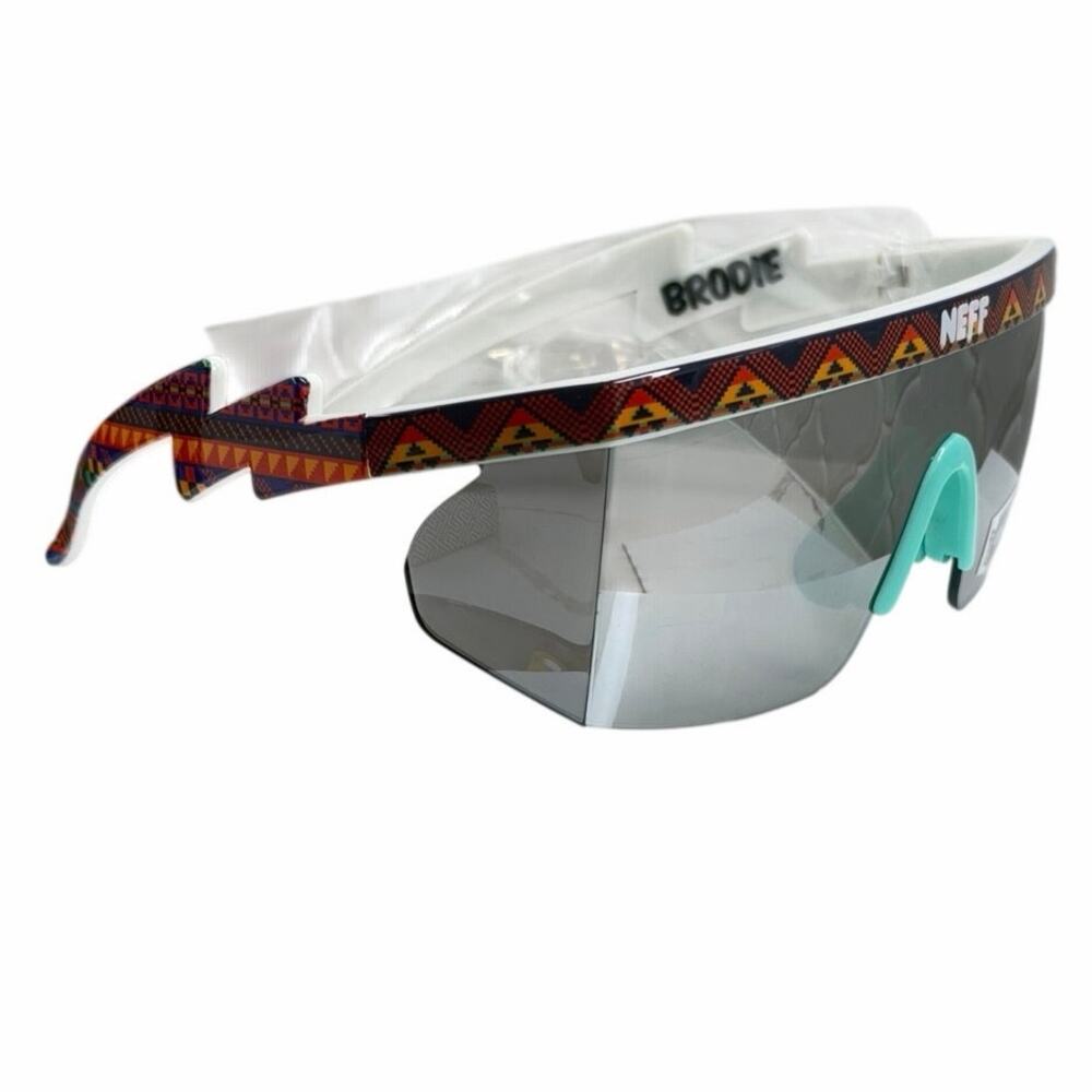 NEFF Brodie “Tribal” Shield Sunglasses UV400 w/ Extra Interchangeable Lenses NWT